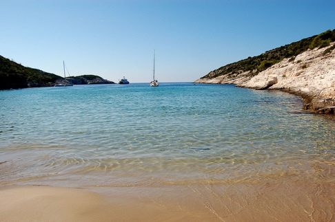 Sand beach on the island of Bisevo