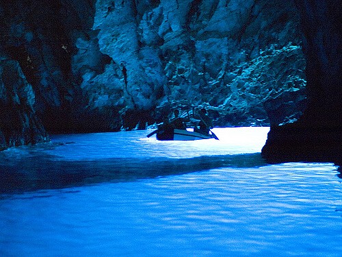 Blue cave on the island of Bisevo