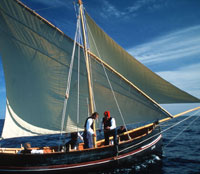 Traditionelle Boot Falkusa